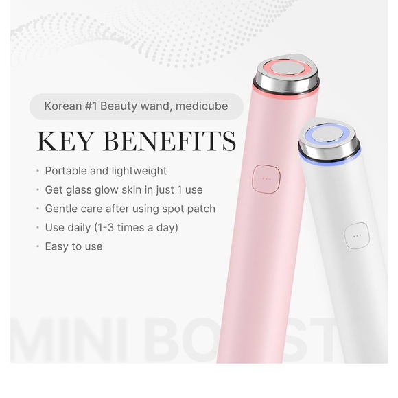 medicube AGE R Mini Booster Pro Pink Glow Booster Facial Device NEW SEALED BOX - Picture 6 of 8
